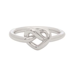 $58 Kate Spade Loves me Knot Heart Ring in silver